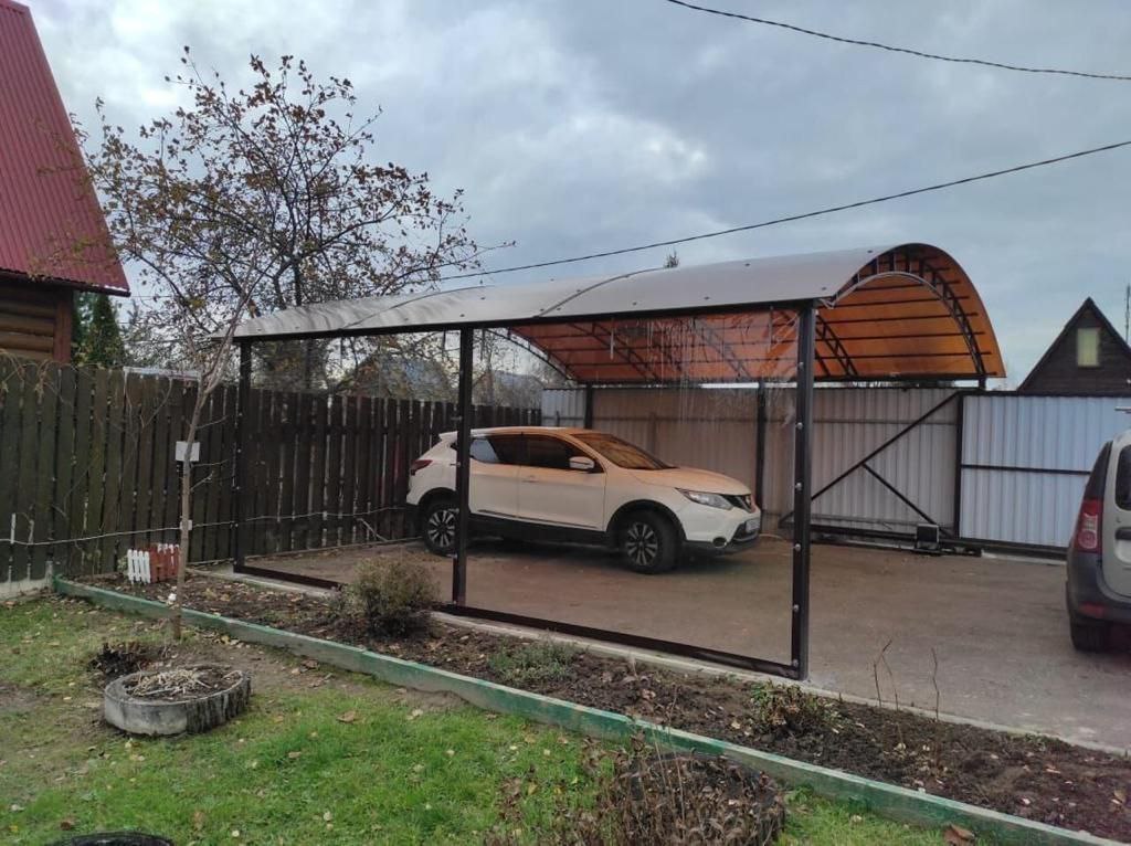 Прозрачные шторы ПВХ для навеса под автомобиль в посёлке Куркино